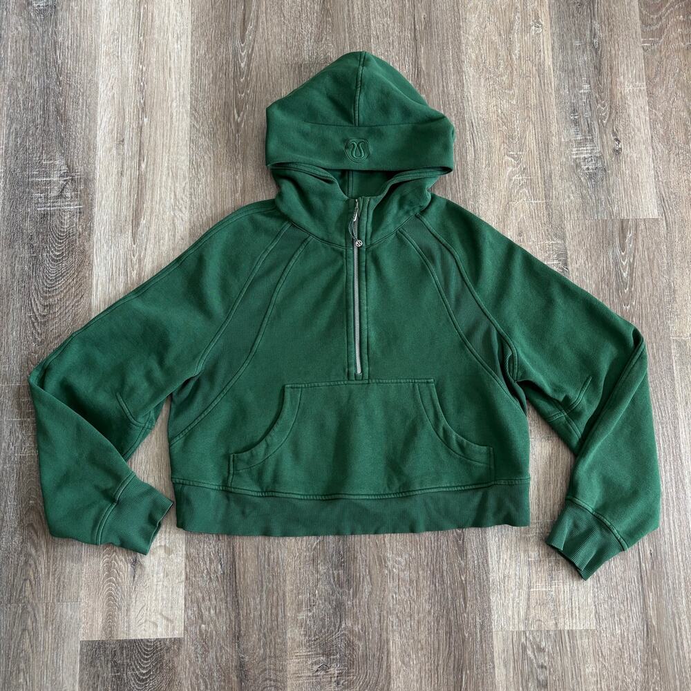 Lululemon Scuba Oversized Half-Zip Hoodie Everglade Green - Size: M/L - Picture 8 of 9